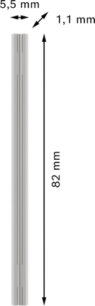 Cuchilla cepilladora Bosch PRO 82 x 5,5 x 1,1 mm.