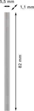 Cuchilla cepilladora Bosch PRO 82 x 5,5 x 1,1 mm.
