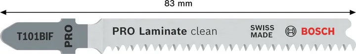 Hoja de sierra de calar Bosch PRO Laminate clean T101BIF, 83 mm.