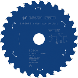 Hoja de sierra circular inalámbrica de acero inoxidable Bosch EXPERT.