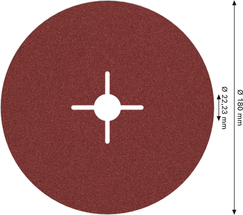 Disco de fibra Bosch PRO R780 180mm G100 para lijar.