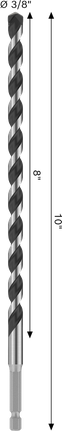 Broca Bosch PRO HEX-5 de 3/8 pulgadas x 10 pulgadas.