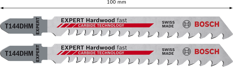 Hojas de sierra de calar de carburo Bosch EXPERT Hardwood Fast T144DHM.