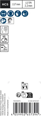 Paquete de hojas de sierra de calar Bosch EXPERT Wood T308BO de limpieza por 2 lados.