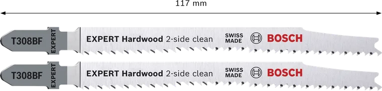 Hoja de sierra de calar Bosch EXPERT Hardwood, limpieza por ambos lados T308BF.