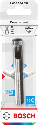 Broca húmeda para cerámica Bosch de 12 mm para azulejos.