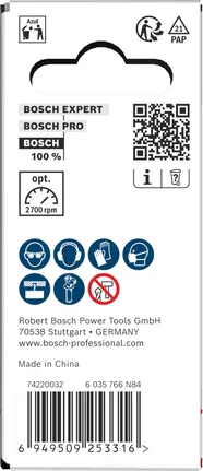 Sierra de corona dentada Bosch para madera y yeso de 30 x 25 mm.