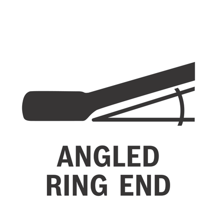 Extremo de anillo en ángulo.