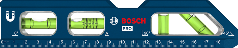 Nivel torpedo Bosch PRO Billet 200 mm con base magnética.