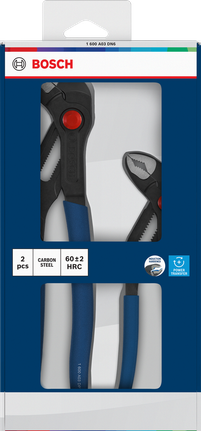 Juego de alicates para bombas de agua Bosch con ajuste rápido.