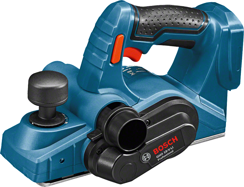 Cepilladora inalámbrica Bosch GHO 18V-LI para trabajar la madera.