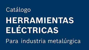 Texto en azul que dice "Catálogo Herramientas Eléctricas" en fondo azul.