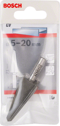 Kuželový vrták na plech Bosch 5–20 mm.