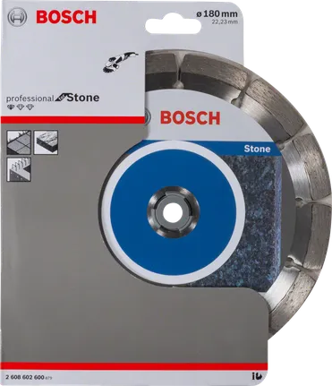 Diamantový řezací kotouč Bosch na kámen, 180 mm.