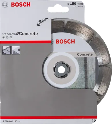 Diamantový kotouč na řezání betonu Bosch 150 mm.