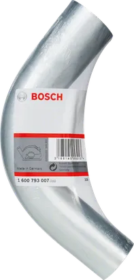 Kovové koleno pro odsávání prachu Bosch.