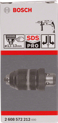 Sklíčidlo Bosch SDS Pro 1,5–13 mm.