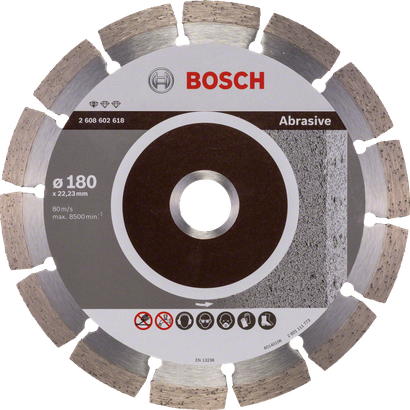 Diamantový řezný kotouč Bosch Standard pro abrazivní řezání 180 mm.