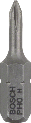 Šroubovací bit Bosch Extra Hard PH0 25 mm pro přesné utahování.