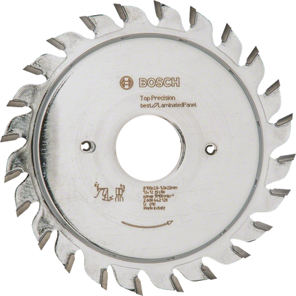 Předřezávací nůž Bosch pro laminované panely Top Precision.