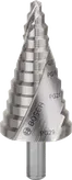Stupňovitý vrták Bosch HSS pro otvory o průměru 6–37 mm.