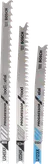 Sada 3dílných pilových plátků do přímočaré pily Bosch s U-stopkou na dřevo a kov.