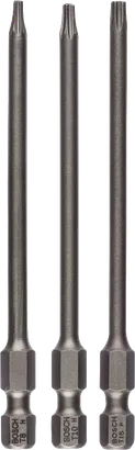 Sada 3 extra tvrdých šroubovákových bitů Bosch T8 T10 T15.