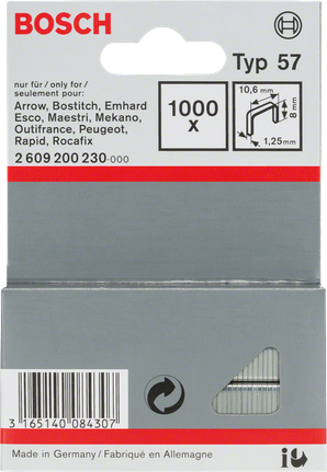 Sponky Bosch Typ 57 8 mm 1000×.
