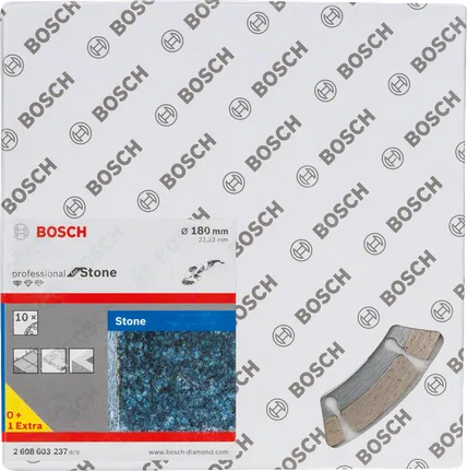 Diamantový řezací kotouč Bosch na kámen, 180 mm.