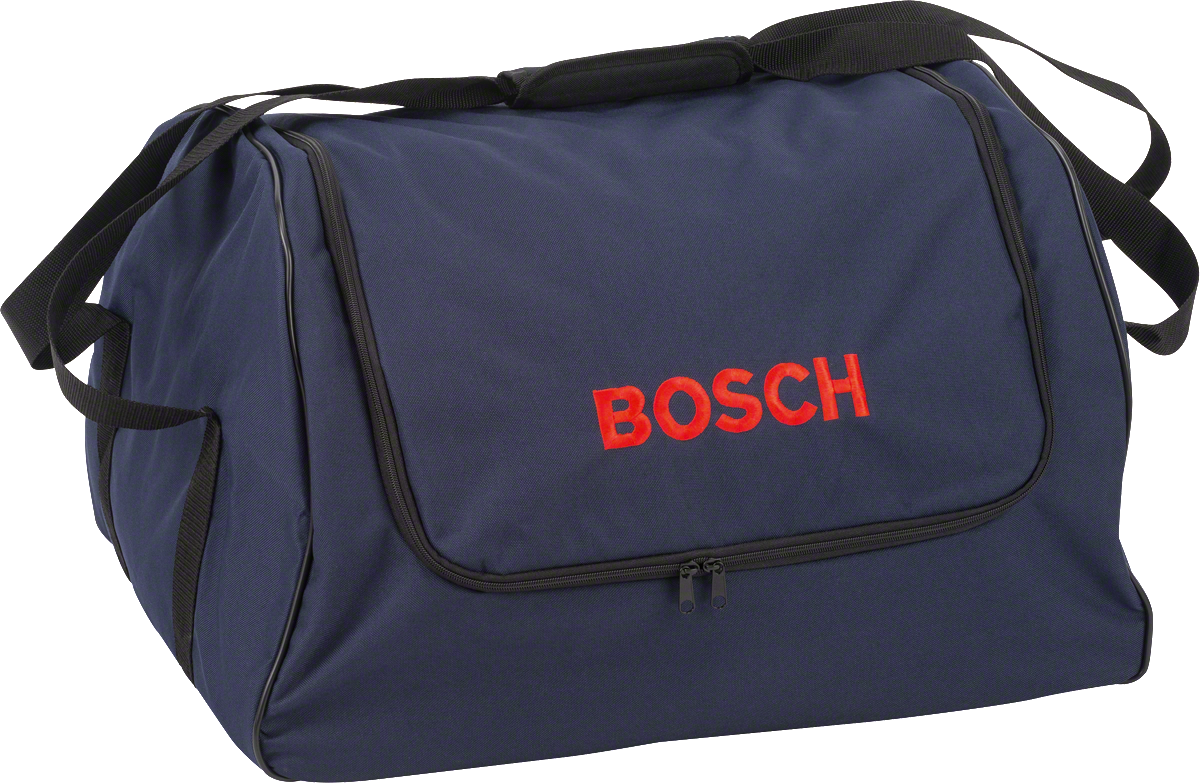 Nylonová přepravní taška Bosch s hlavní přihrádkou na zip.
