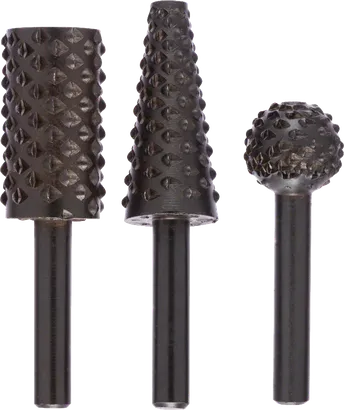 Sada tří ručních fréz Bosch 16 mm pro tvarování dřeva.