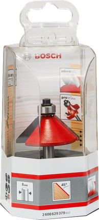Zkosovací fréza Bosch Expert for Wood 8 mm 45°.