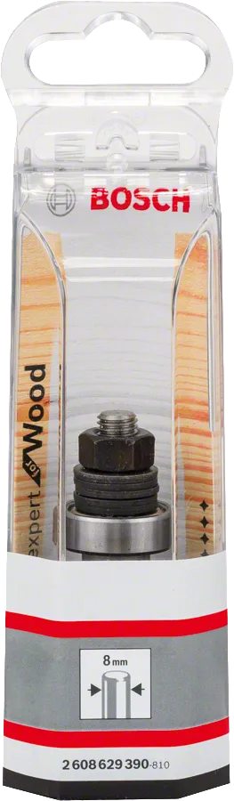 Stopka Bosch pro drážkovací frézu s 8mm stopkou a vodicím kuličkovým ložiskem.