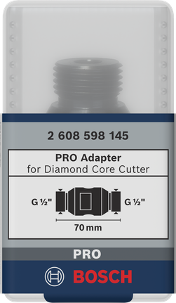 Adaptér Bosch PRO pro diamantovou frézu o průměru 70 mm.