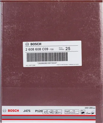 Sada brusných listů Bosch J475 P120.