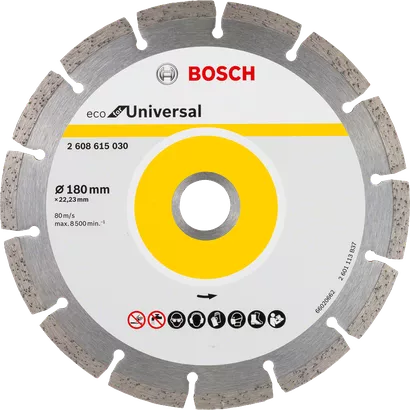 Univerzální segmentovaný diamantový řezný kotouč Bosch 180 mm.