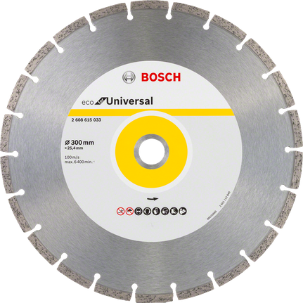 Diamantový řezný kotouč Bosch ECO Universal 300 mm.