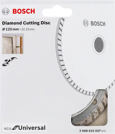 Diamantový řezný kotouč Bosch 125 mm pro univerzální použití.