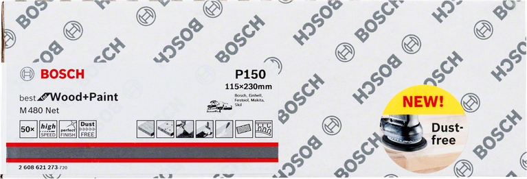Brusný list Bosch 115×230 mm P150.