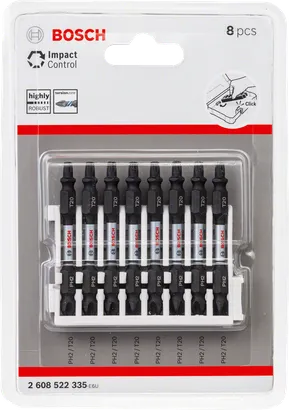Sada bitů pro šroubováky Bosch Impact Control, 8dílná.