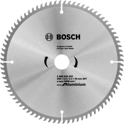 Pilový kotouč Bosch Eco na hliník, 80 zubů.