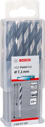 Vrtáky Bosch HSS PointTeQ 7,1 mm.