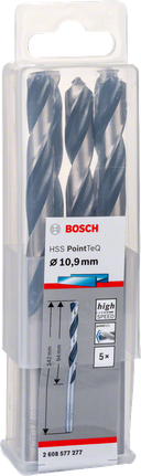 Vrtáky Bosch HSS PointTeQ 10,9 mm.