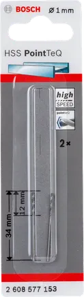 Vrtáky Bosch HSS PointTeQ 1,0 mm.