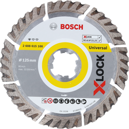 Univerzální diamantový řezný kotouč Bosch X-LOCK 125 mm.