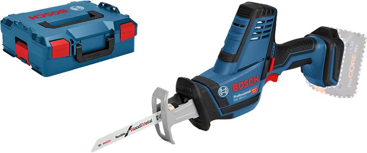 Akumulátorová přímočará pila Bosch GSA 18V-LI C s kufrem.