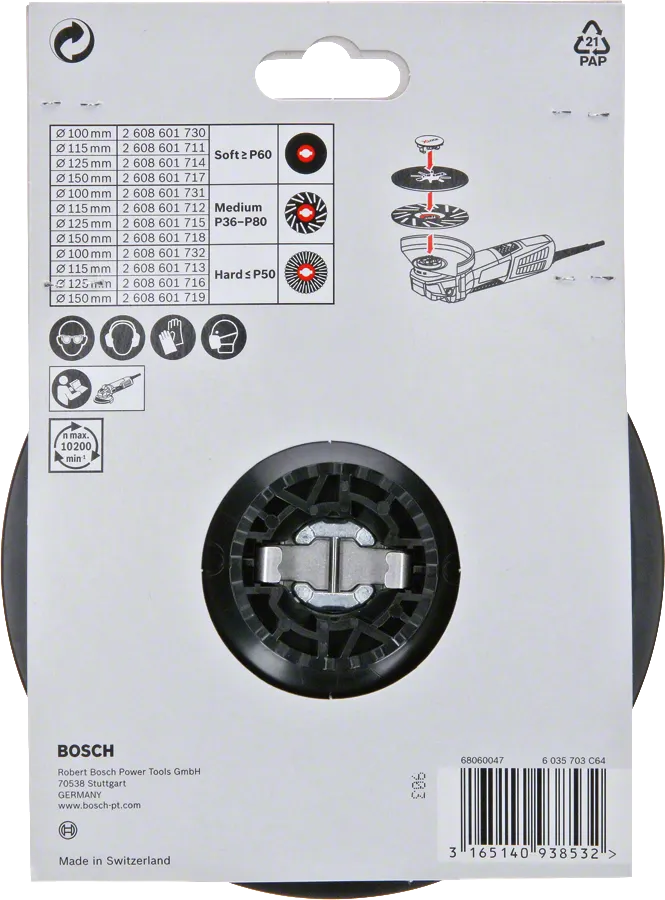 Podložný talíř Bosch X-LOCK 150 mm měkký.