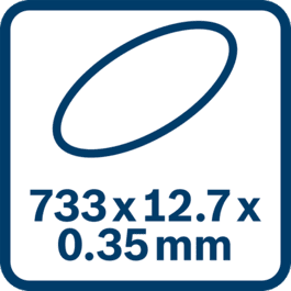  Rozměry pilového pásu 733 × 12,7 × 0,35 mm