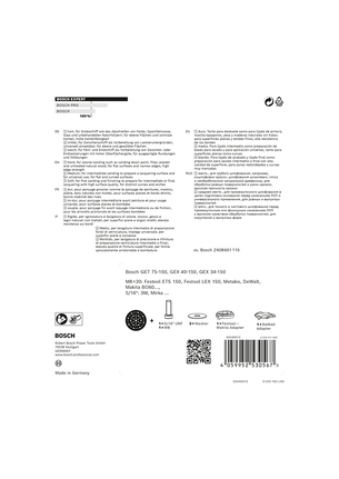 Brusný talíř Bosch EXPERT s více otvory 150 mm měkký.