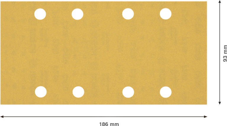 Brusný papír Bosch EXPERT C470 93x186 mm 8 děr G180.